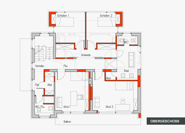 Grundriss Obergeschoss